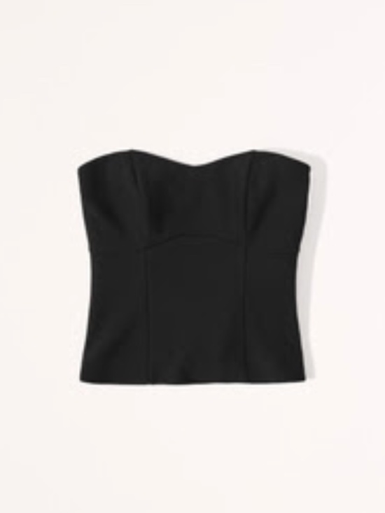 Abercrombie & Fitch Tops - Abercrombie Strapless Crepe Black Corset Top